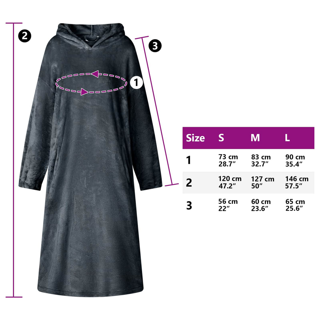 vidaXL Bluza-koc Granatowy m Flanela