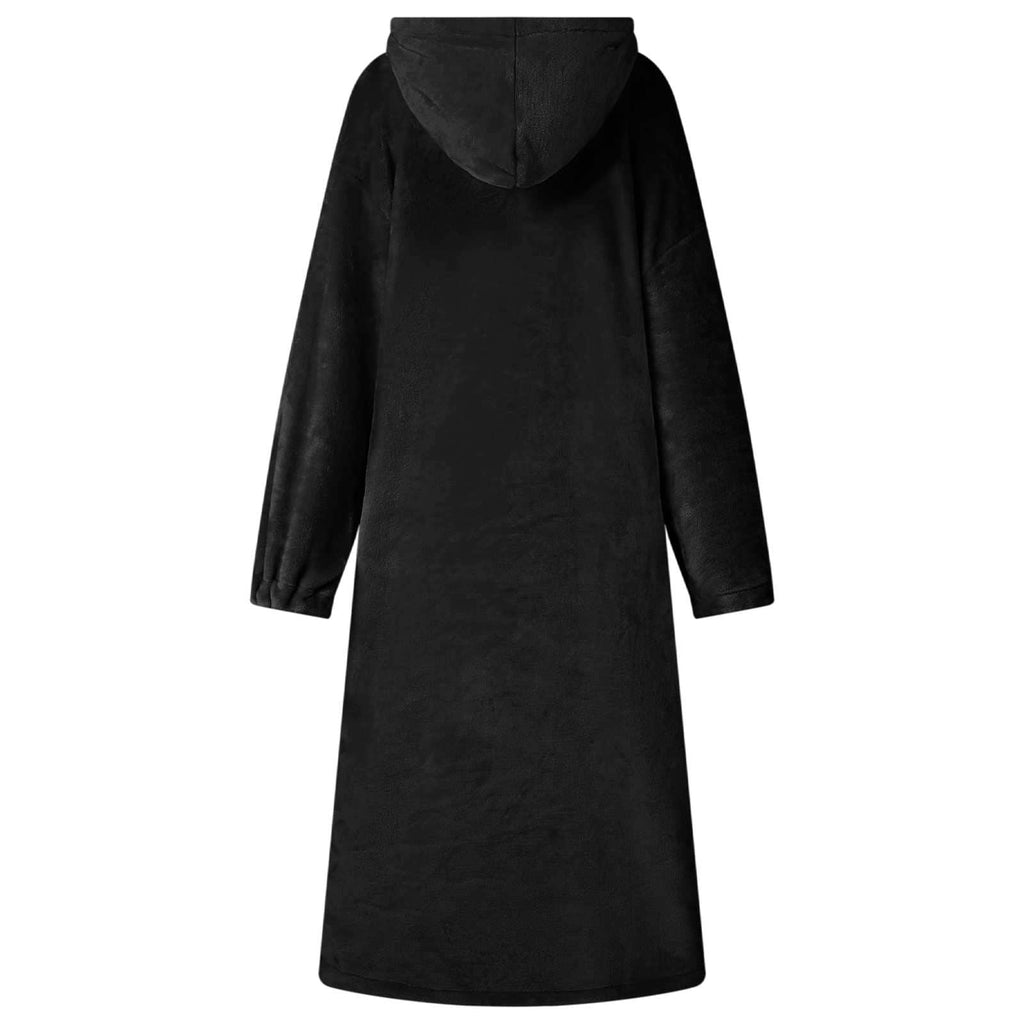 vidaXL Bluza-koc Czarny s Flanela