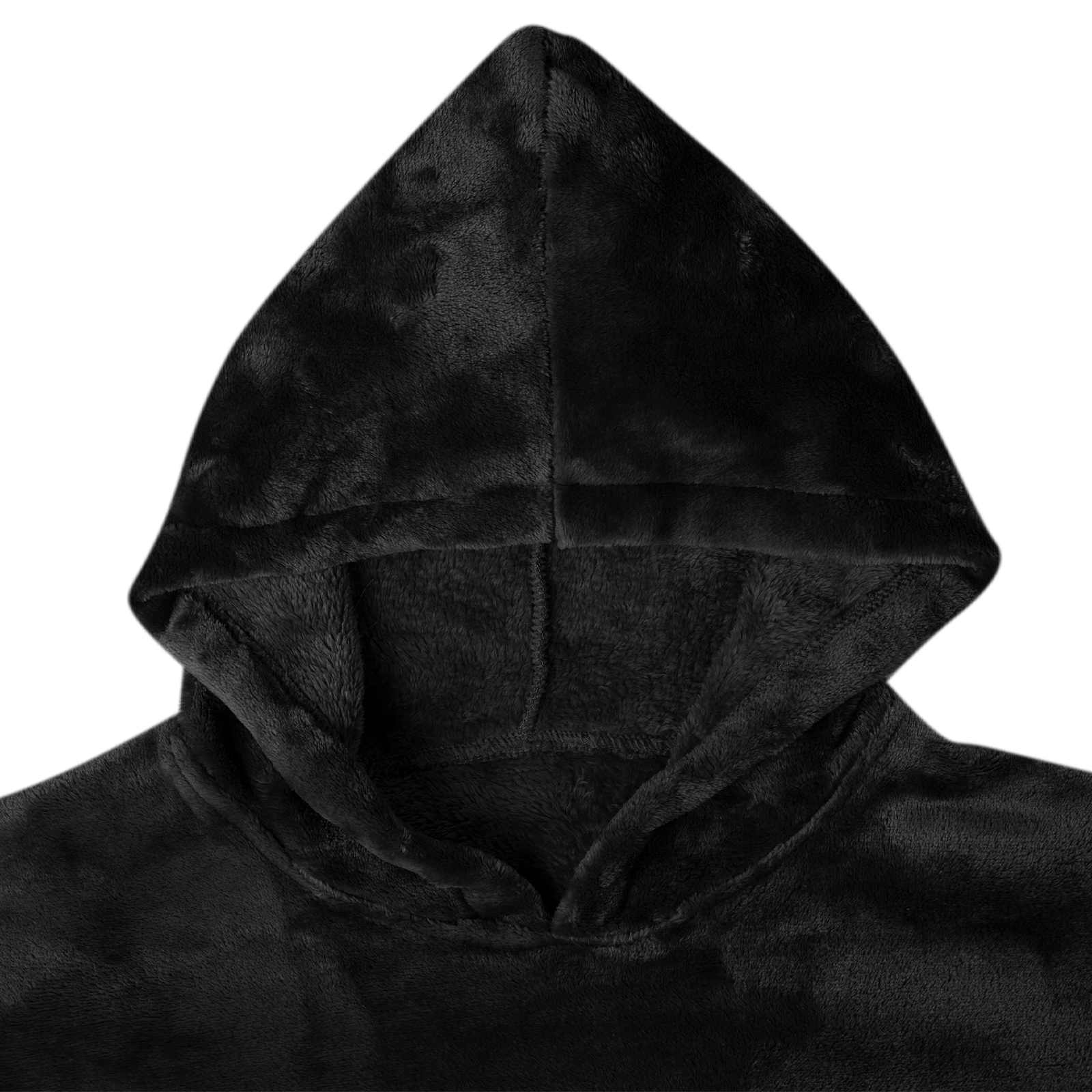 vidaXL Bluza-koc Czarny m Flanela