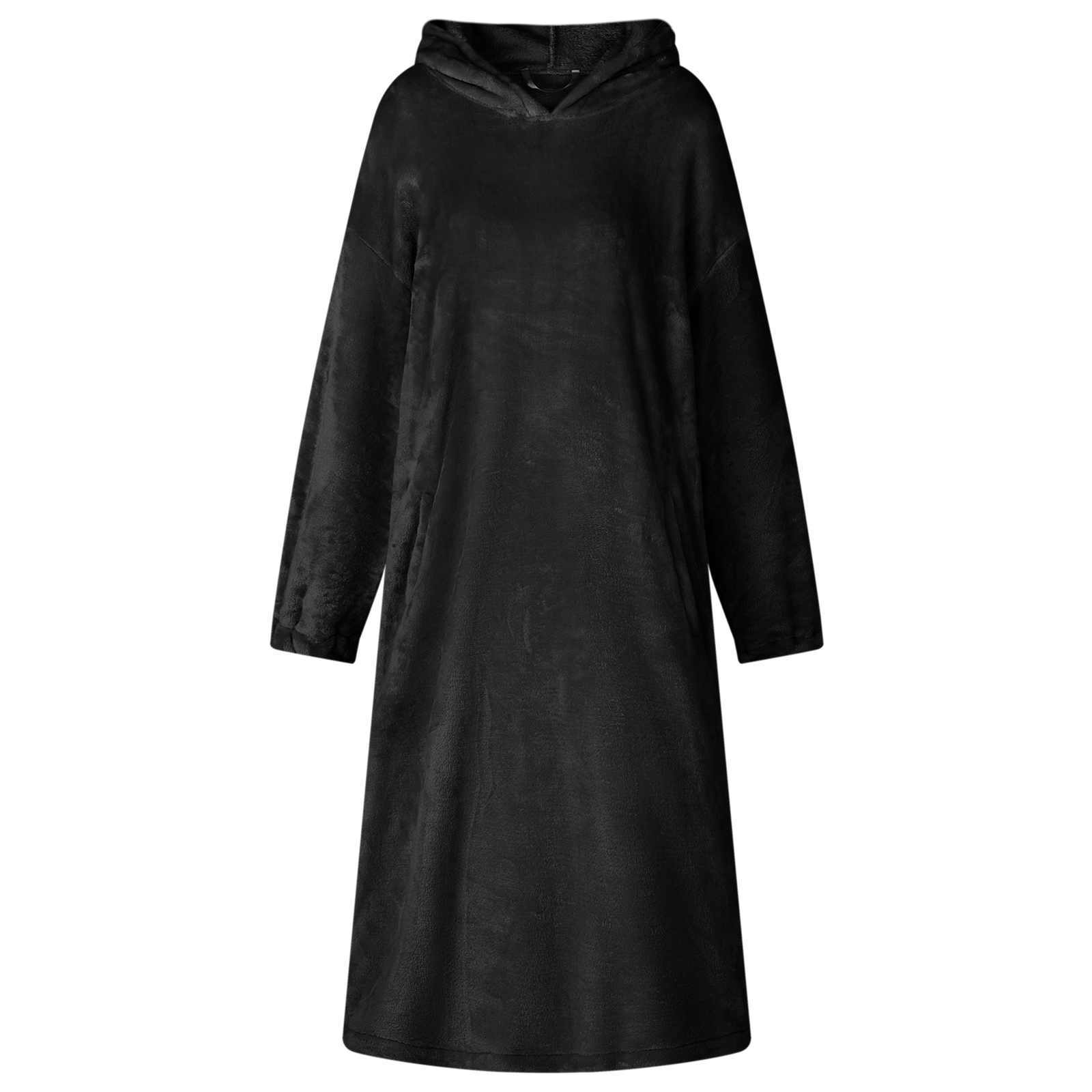 vidaXL Bluza-koc Czarny m Flanela