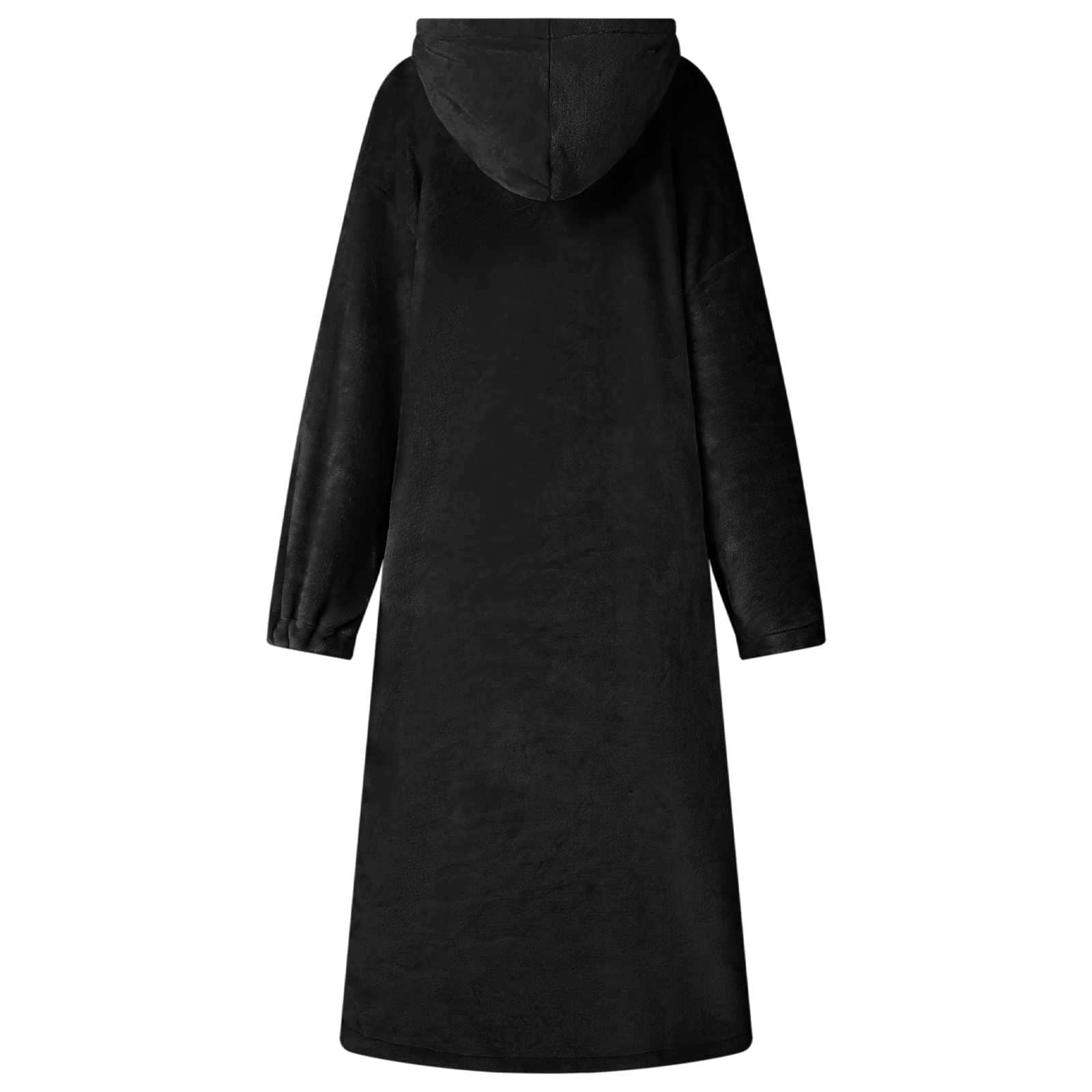 vidaXL Bluza-koc Czarny m Flanela