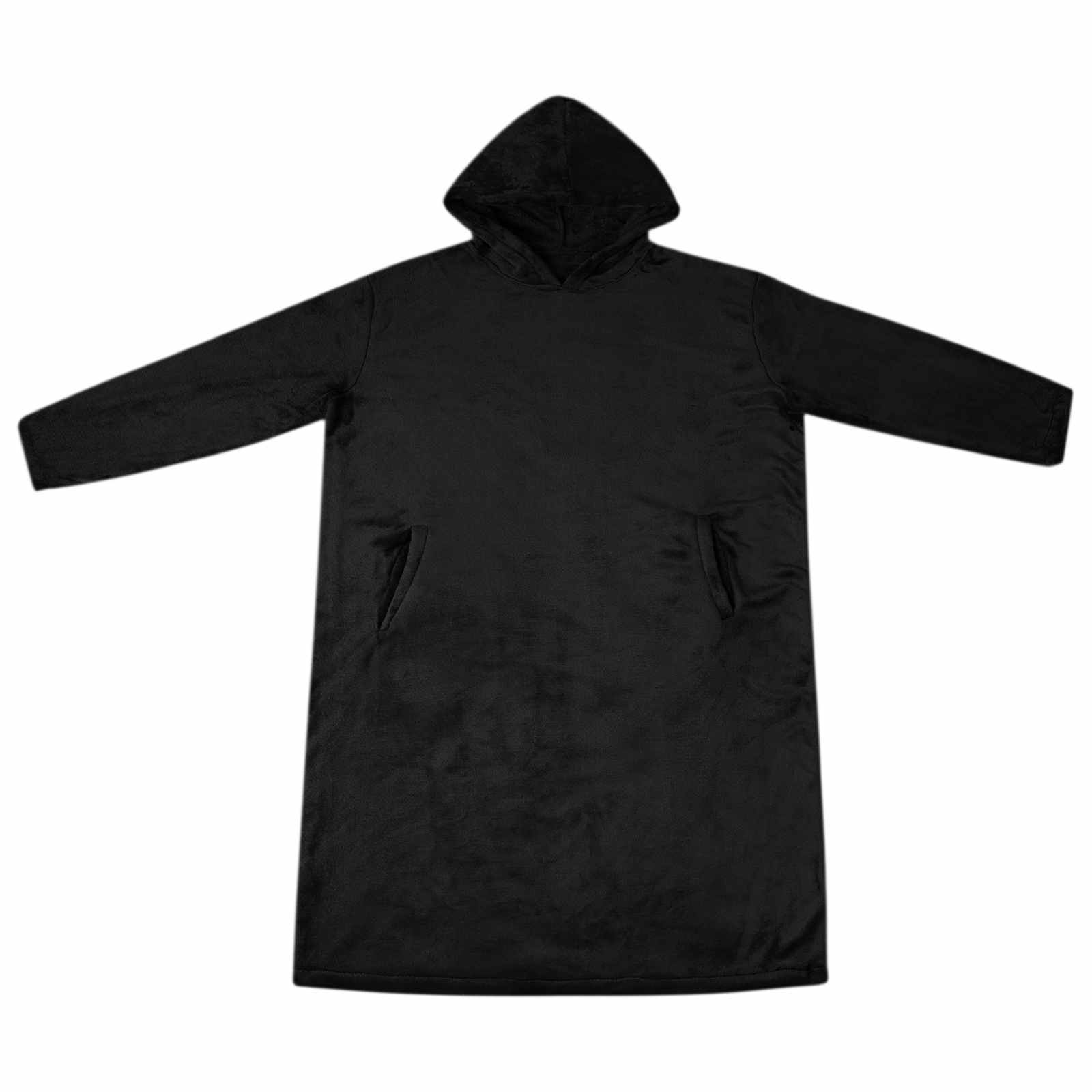 vidaXL Bluza-koc Czarny m Flanela