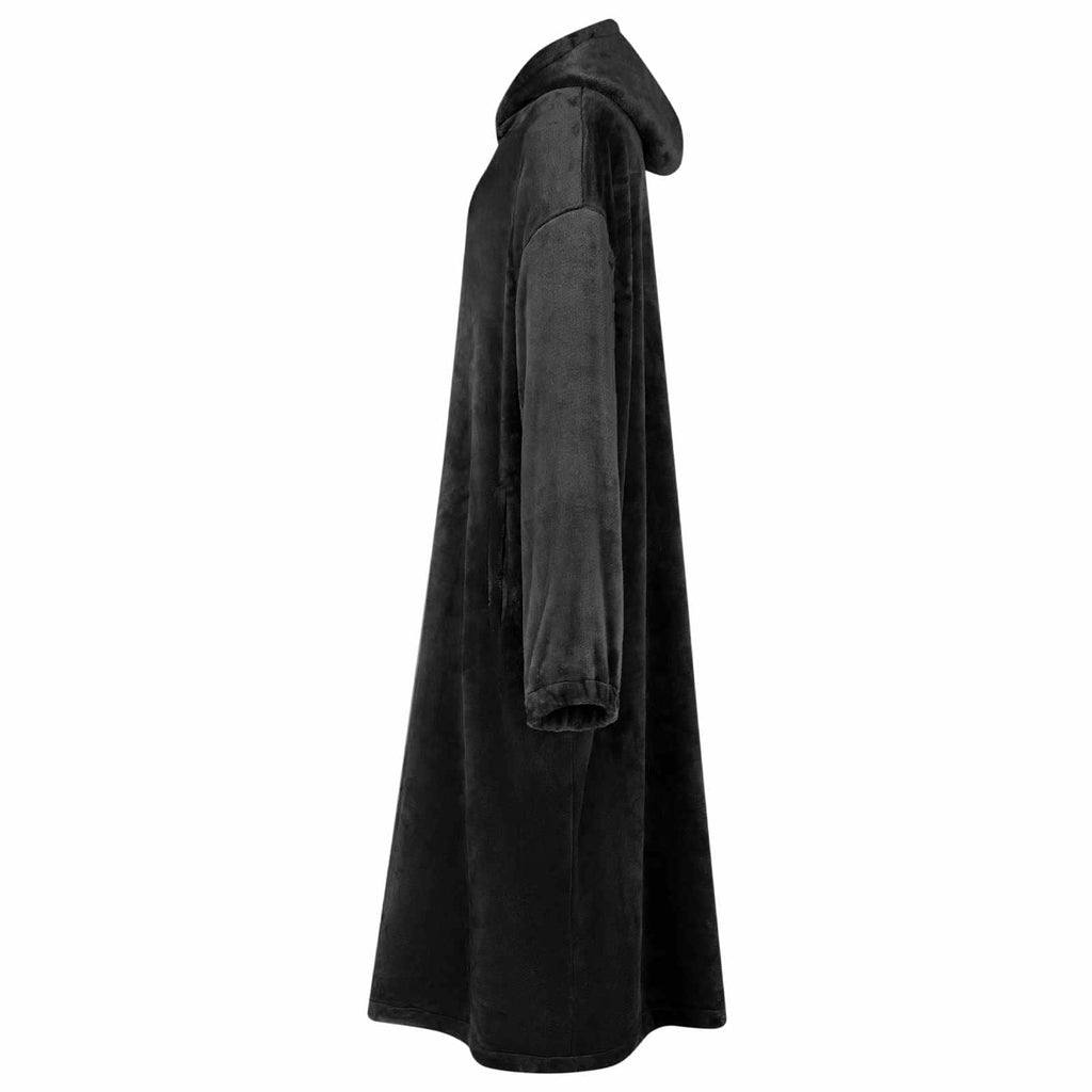 vidaXL Bluza-koc Czarny l Flanela
