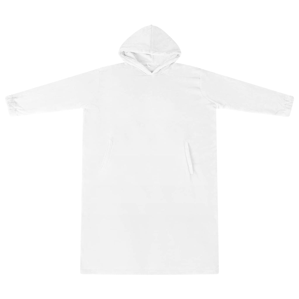 vidaXL Bluza-koc Biały m Flanela