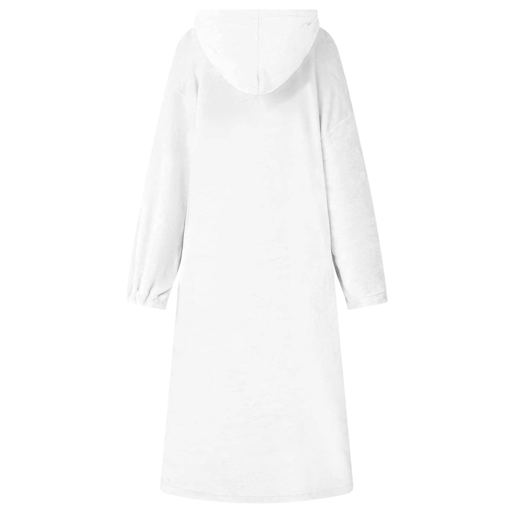 vidaXL Bluza-koc Biały l Flanela