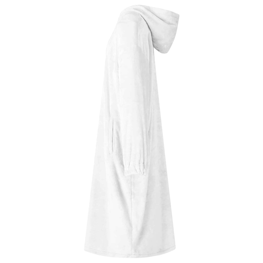 vidaXL Bluza-koc Biały l Flanela