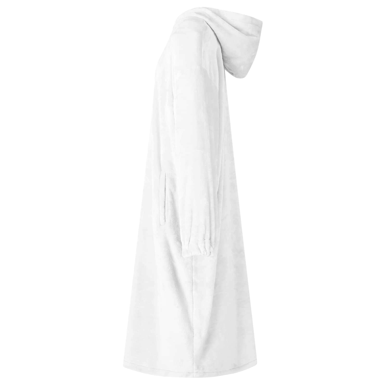 vidaXL Bluza-koc Biały l Flanela