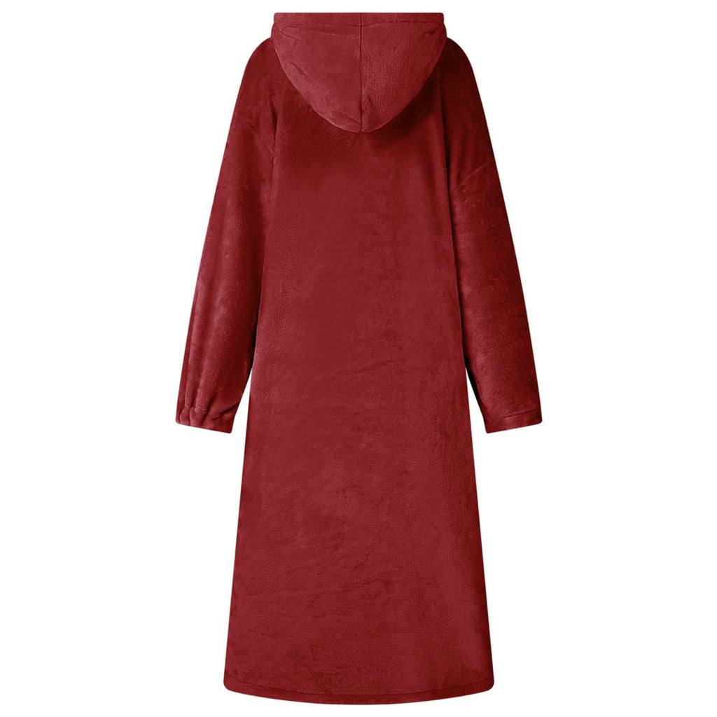 vidaXL Bluza-koc Bordeaux Czerwony s Flanela