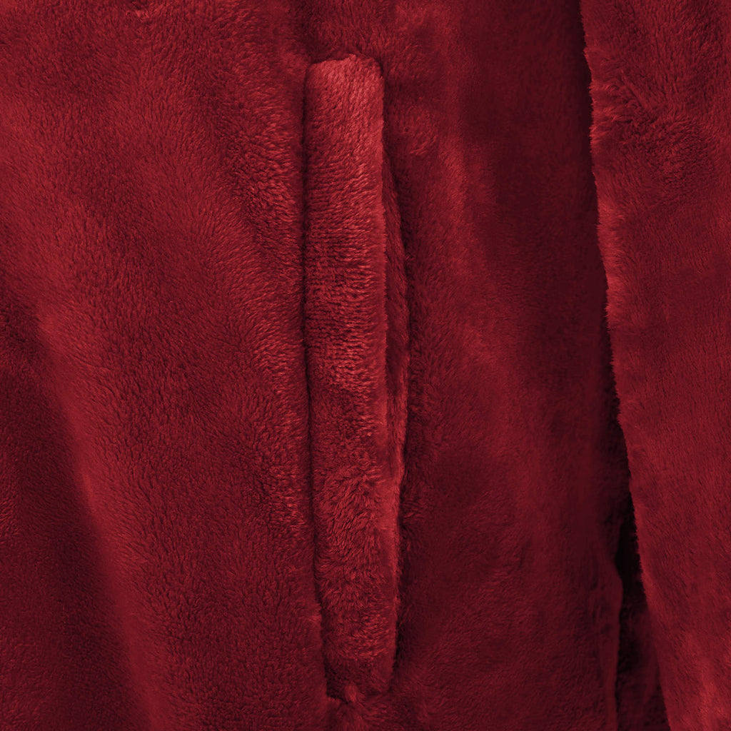 vidaXL Bluza-koc Bordeaux Czerwony m Flanela