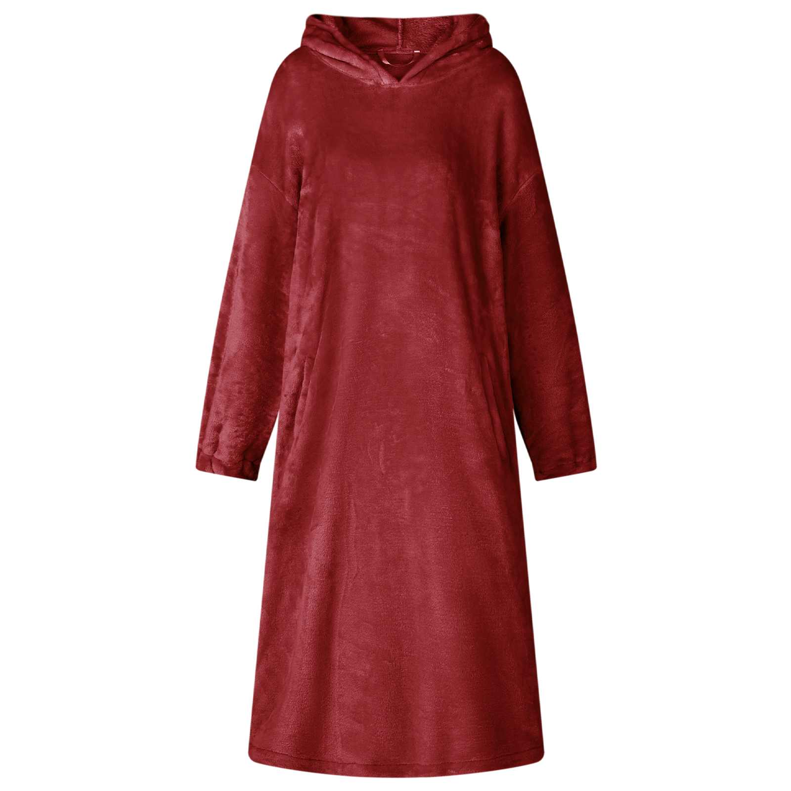 vidaXL Bluza-koc Bordeaux Czerwony m Flanela