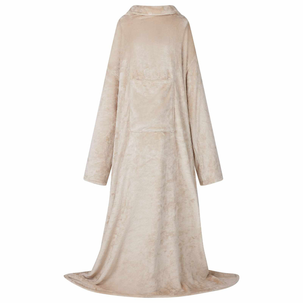 vidaXL Bluza-koc Beżowy F Flanela