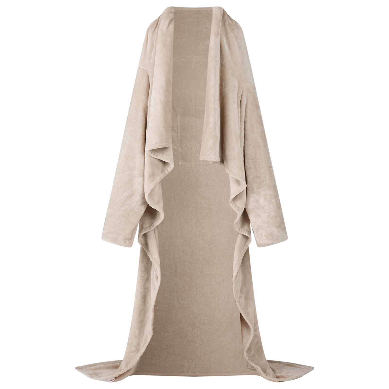 vidaXL Bluza-koc Beżowy F Flanela