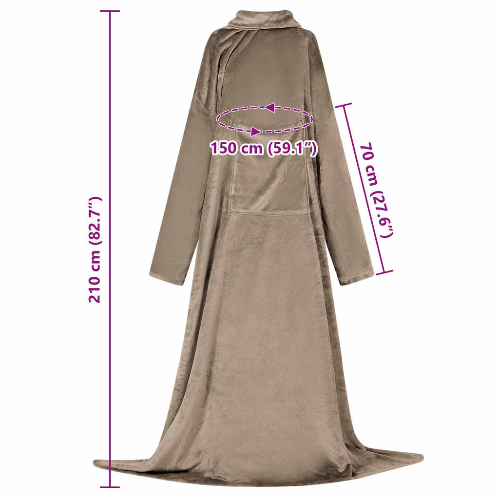 vidaXL Bluza-koc Camel F Flanela