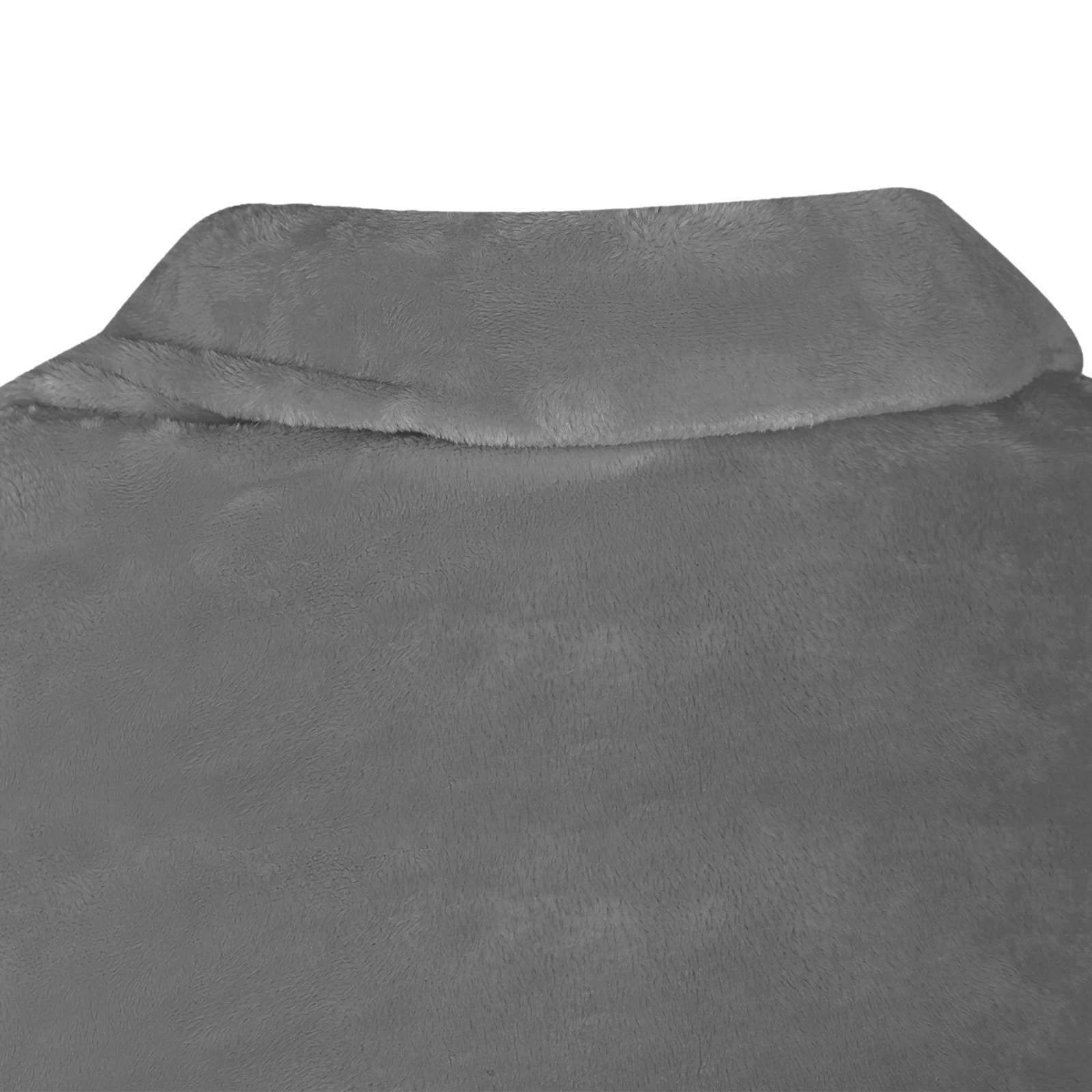 vidaXL Bluza-koc Ciemnoszary F Flanela