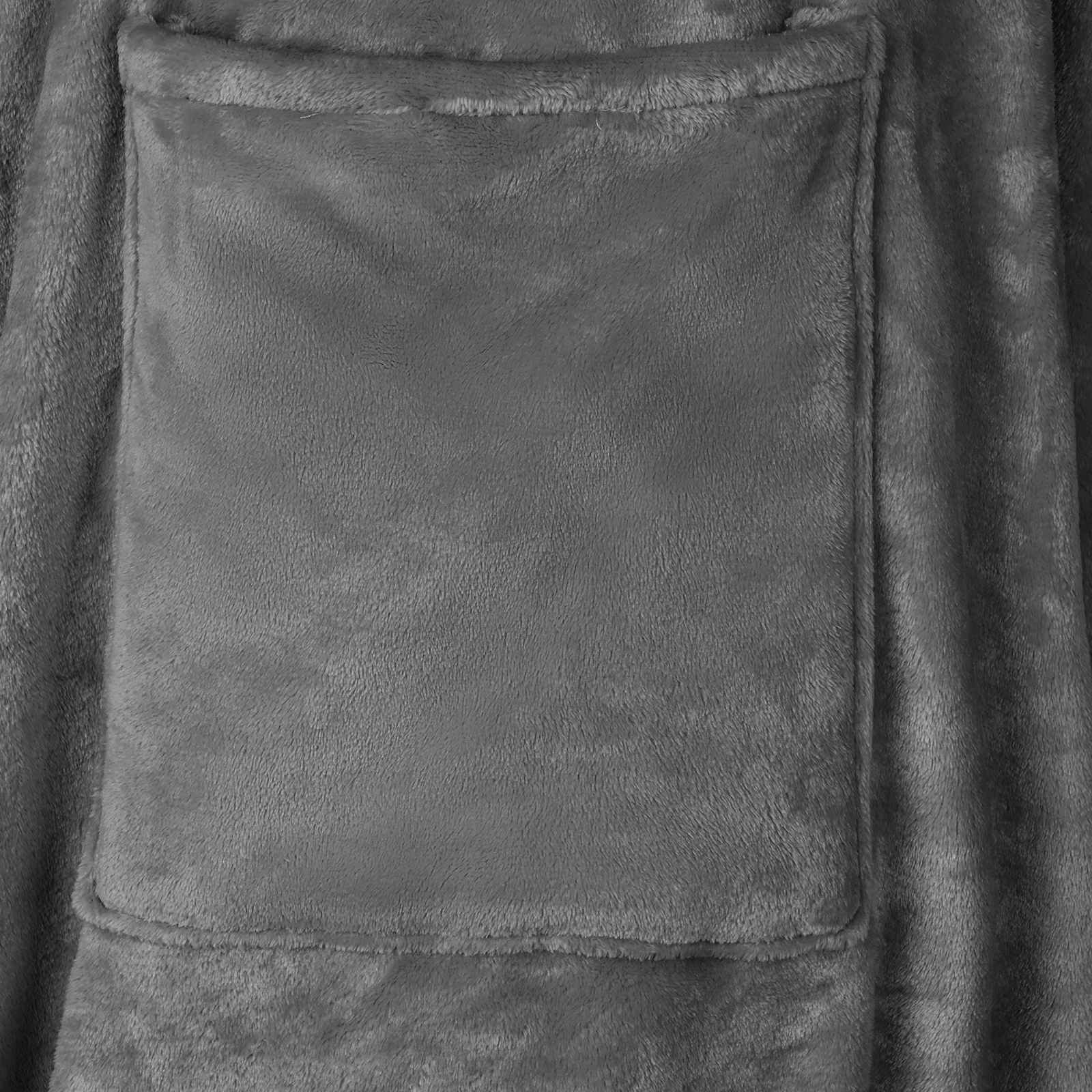 vidaXL Bluza-koc Ciemnoszary F Flanela