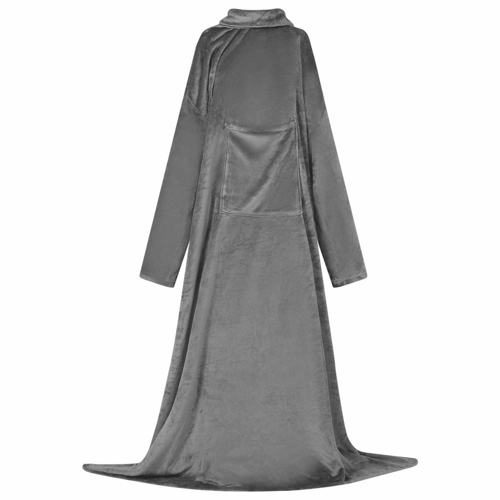 vidaXL Bluza-koc Ciemnoszary F Flanela