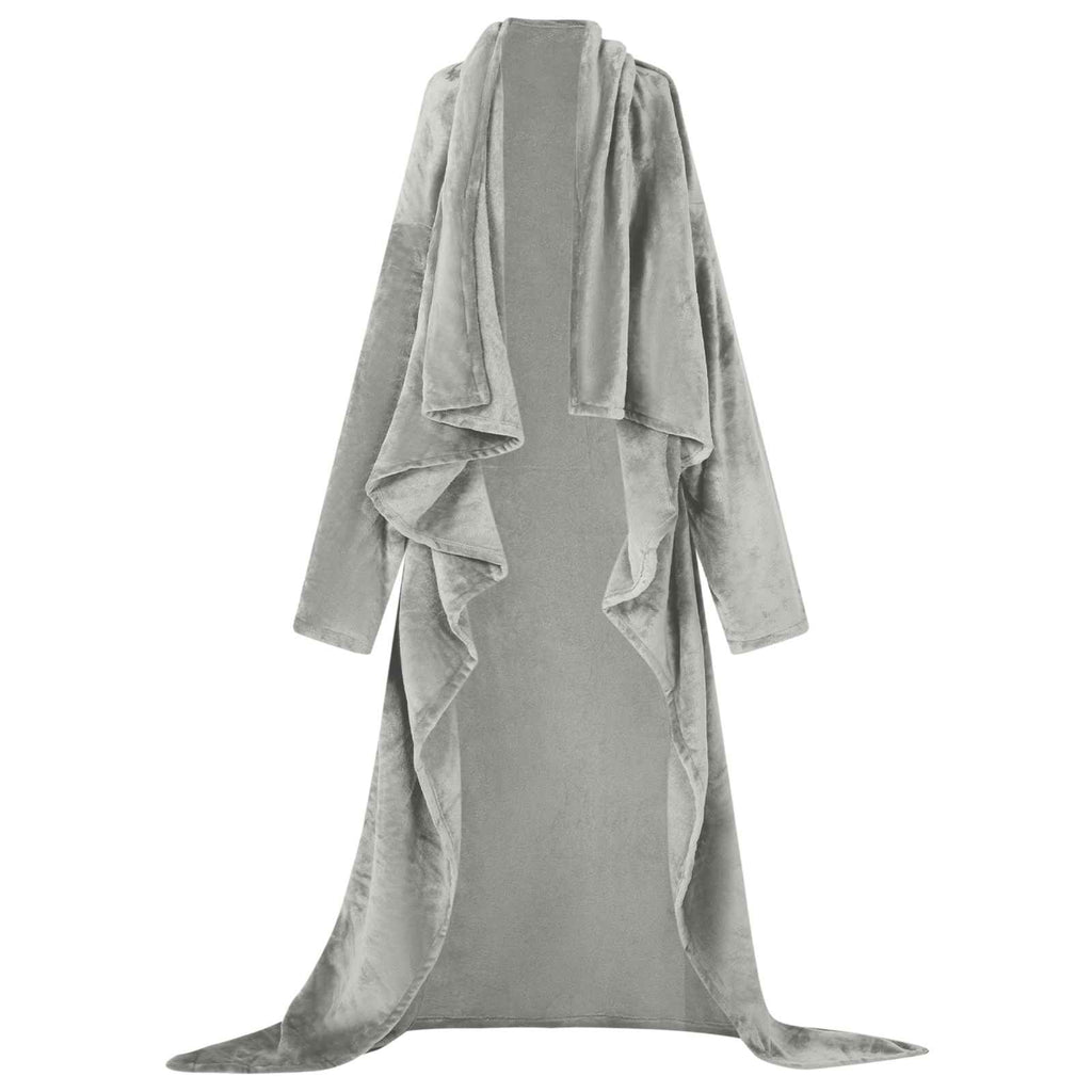 vidaXL Bluza-koc Szary F Flanela