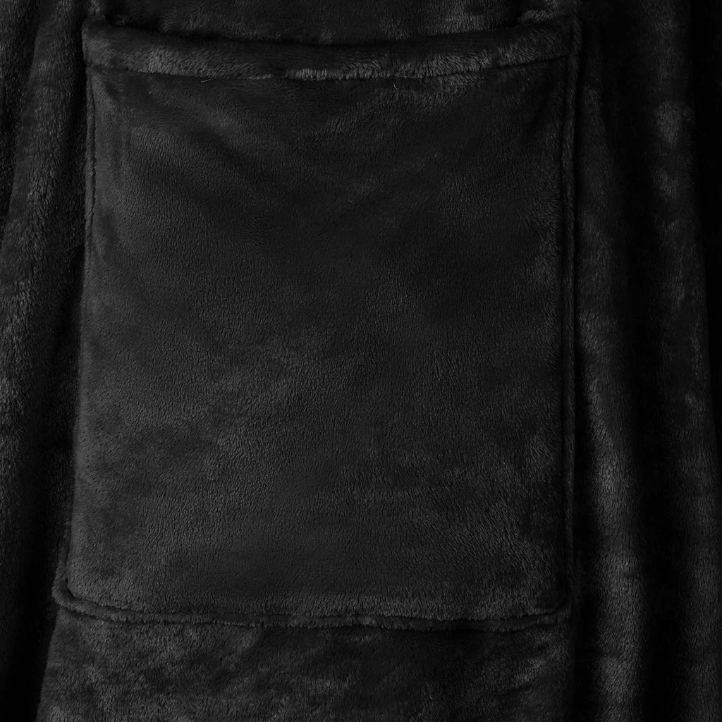 vidaXL Bluza-koc Czarny F Flanela