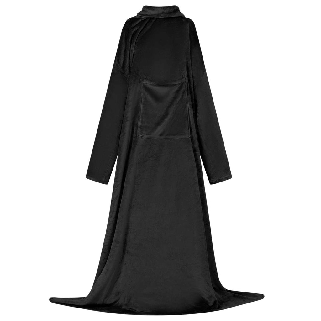 vidaXL Bluza-koc Czarny F Flanela