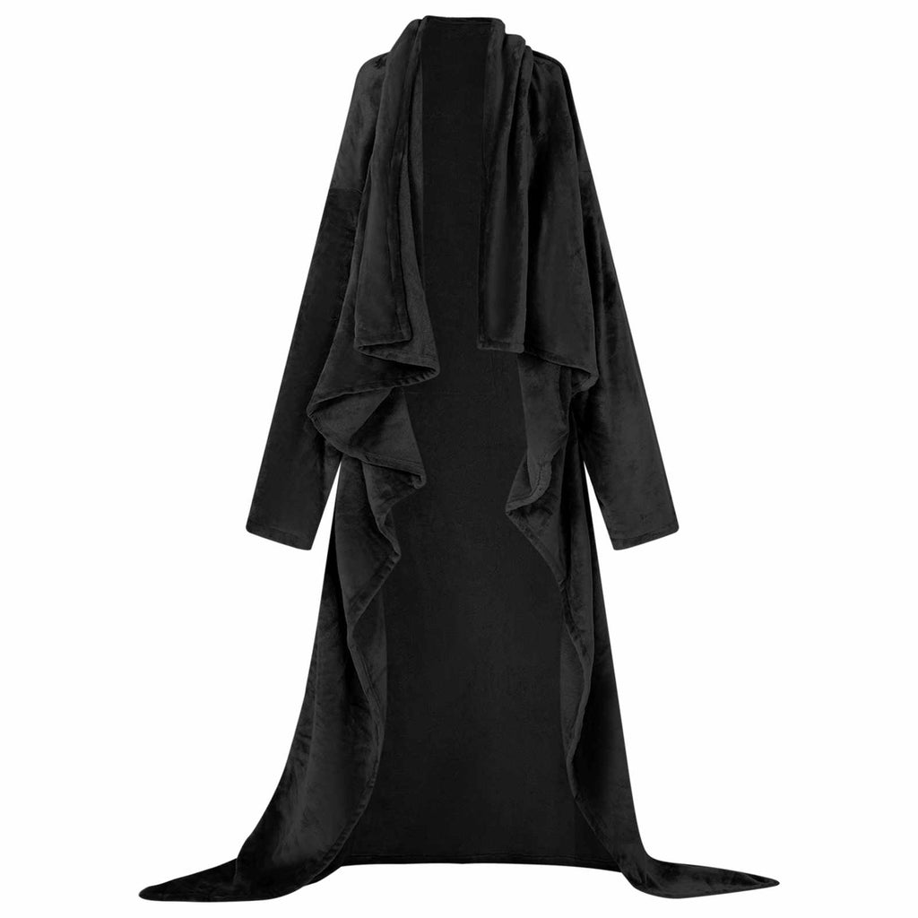 vidaXL Bluza-koc Czarny F Flanela