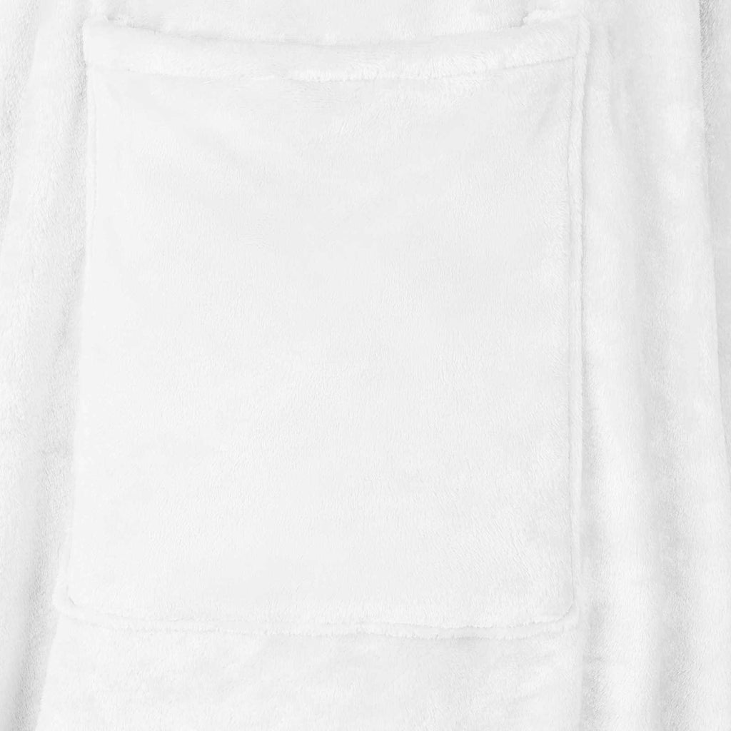 vidaXL Bluza-koc Biały F Flanela