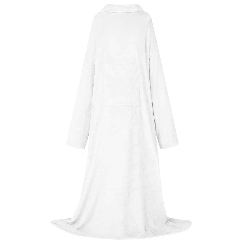 vidaXL Bluza-koc Biały F Flanela
