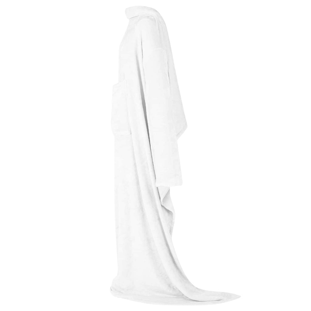 vidaXL Bluza-koc Biały F Flanela