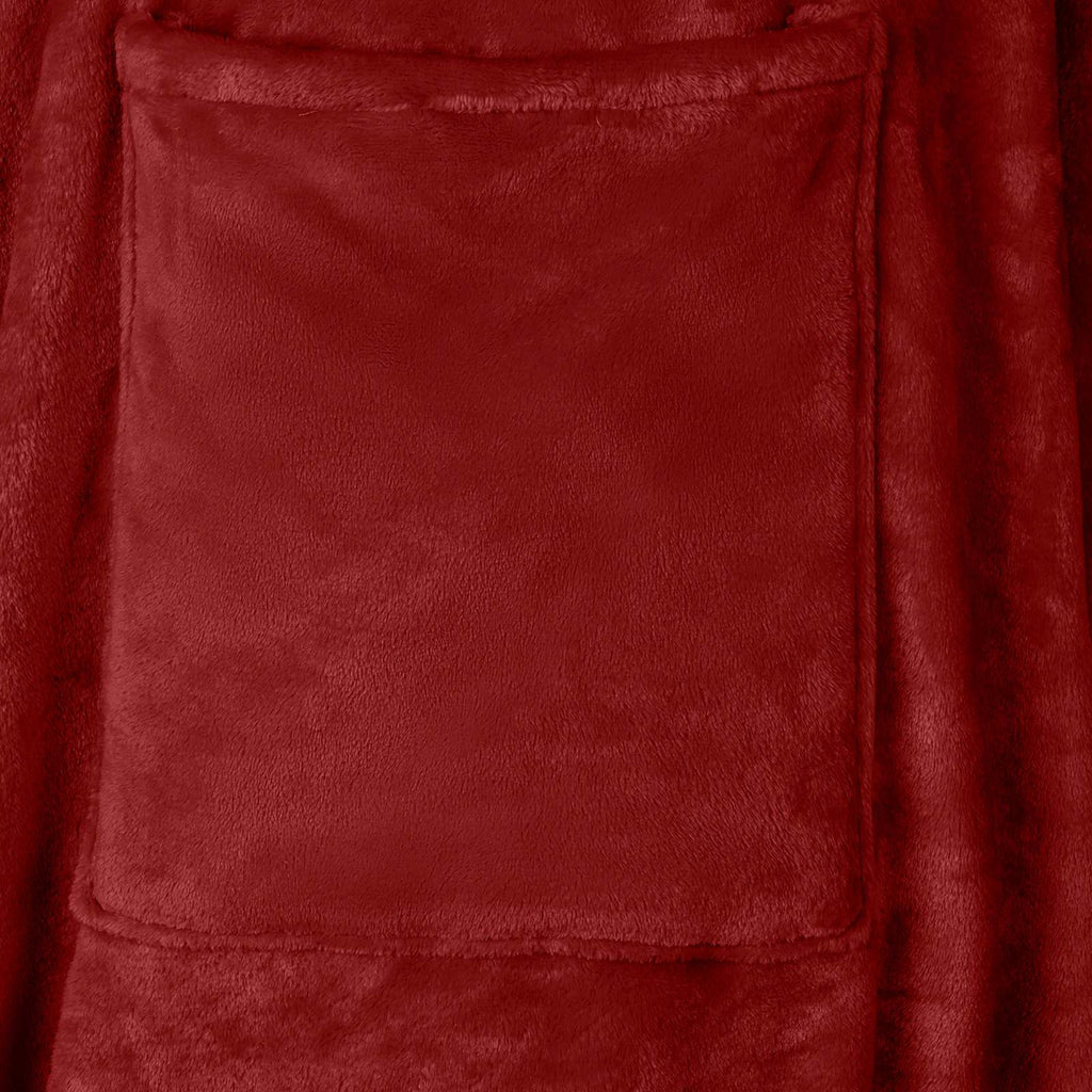 vidaXL Bluza-koc Bordeaux Czerwony F Flanela
