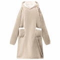 vidaXL Bluza-koc Beżowy M Fleece i Flanela