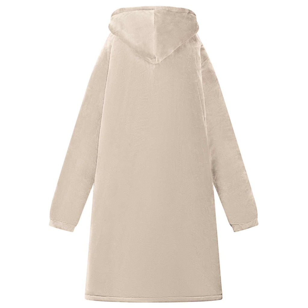 vidaXL Bluza-koc Beżowy M Fleece i Flanela