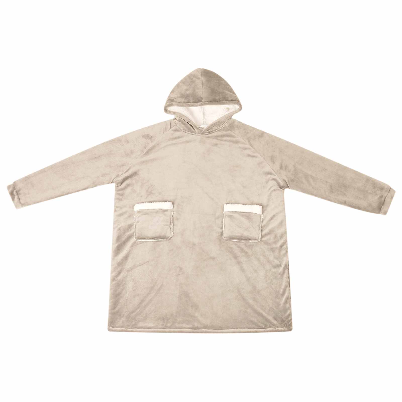 vidaXL Bluza-koc Beżowy M Fleece i Flanela