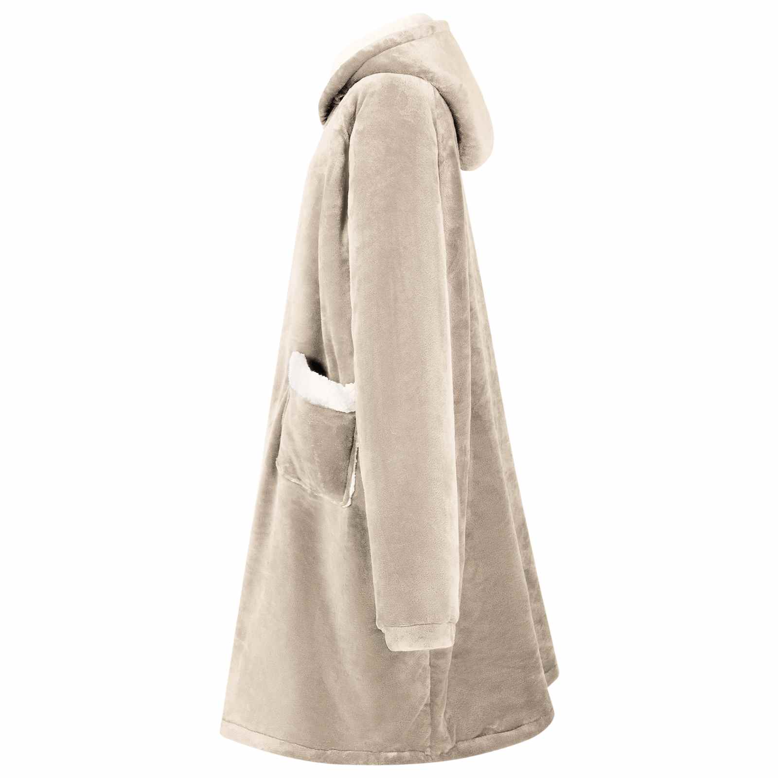 vidaXL Bluza-koc Beżowy M Fleece i Flanela