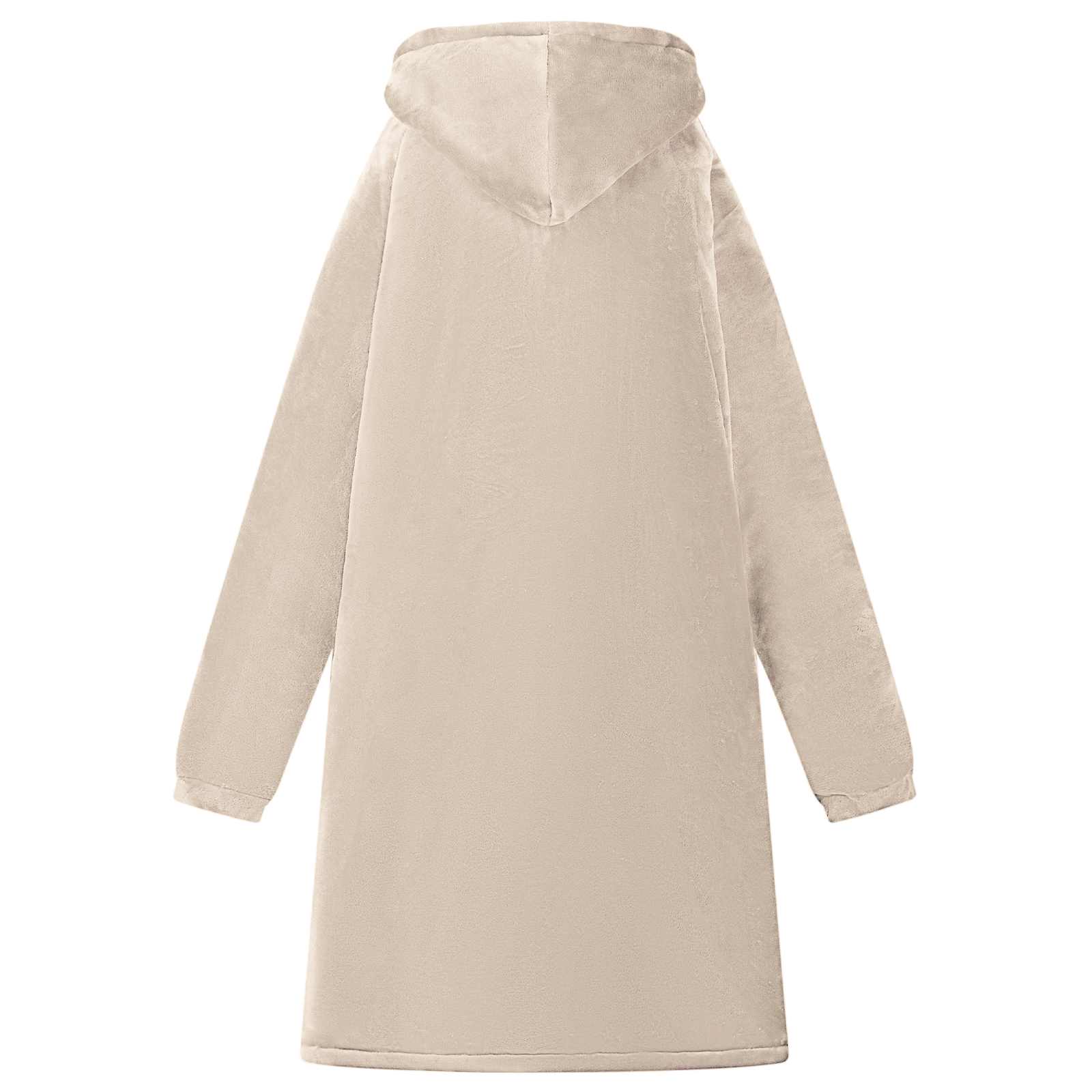 vidaXL Bluza-koc Beżowy L Fleece i Flanela