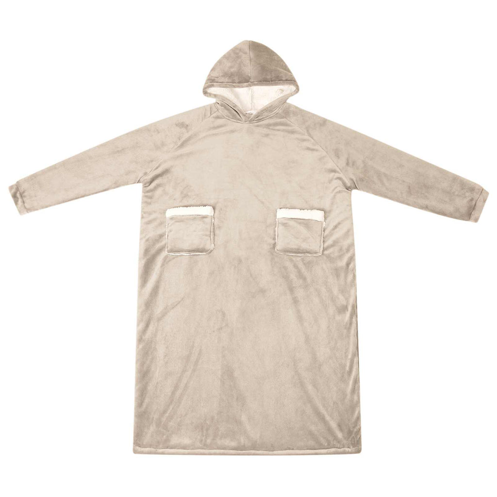 vidaXL Bluza-koc Beżowy M Fleece i Flanela