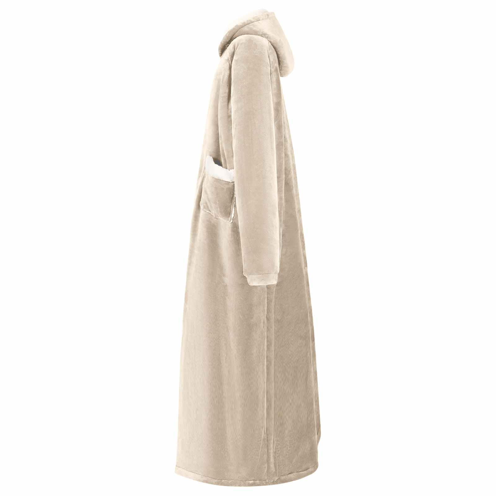 vidaXL Bluza-koc Beżowy M Fleece i Flanela