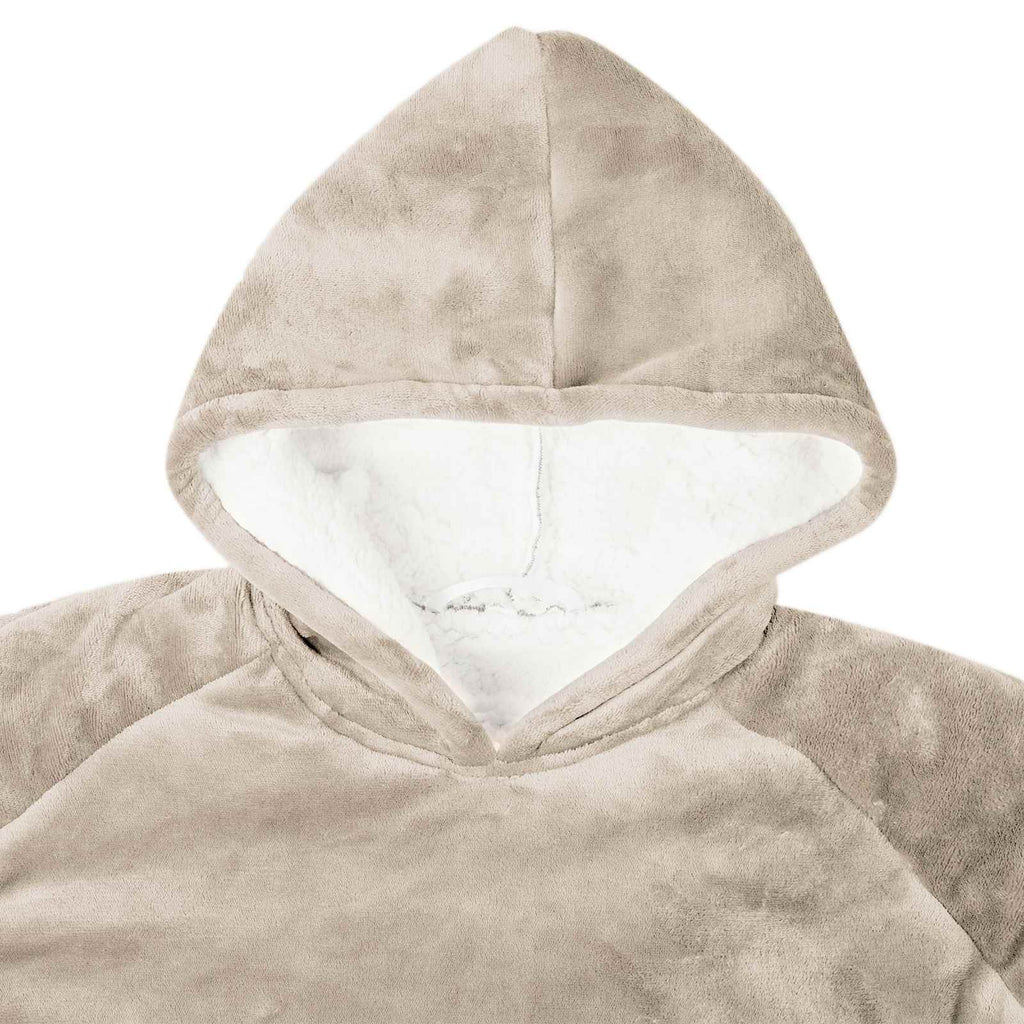 vidaXL Bluza-koc Beżowy L Fleece i Flanela