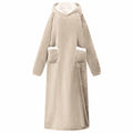 vidaXL Bluza-koc Beżowy L Fleece i Flanela