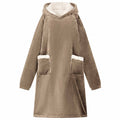 vidaXL Bluza-koc Camel M Fleece i Flanela