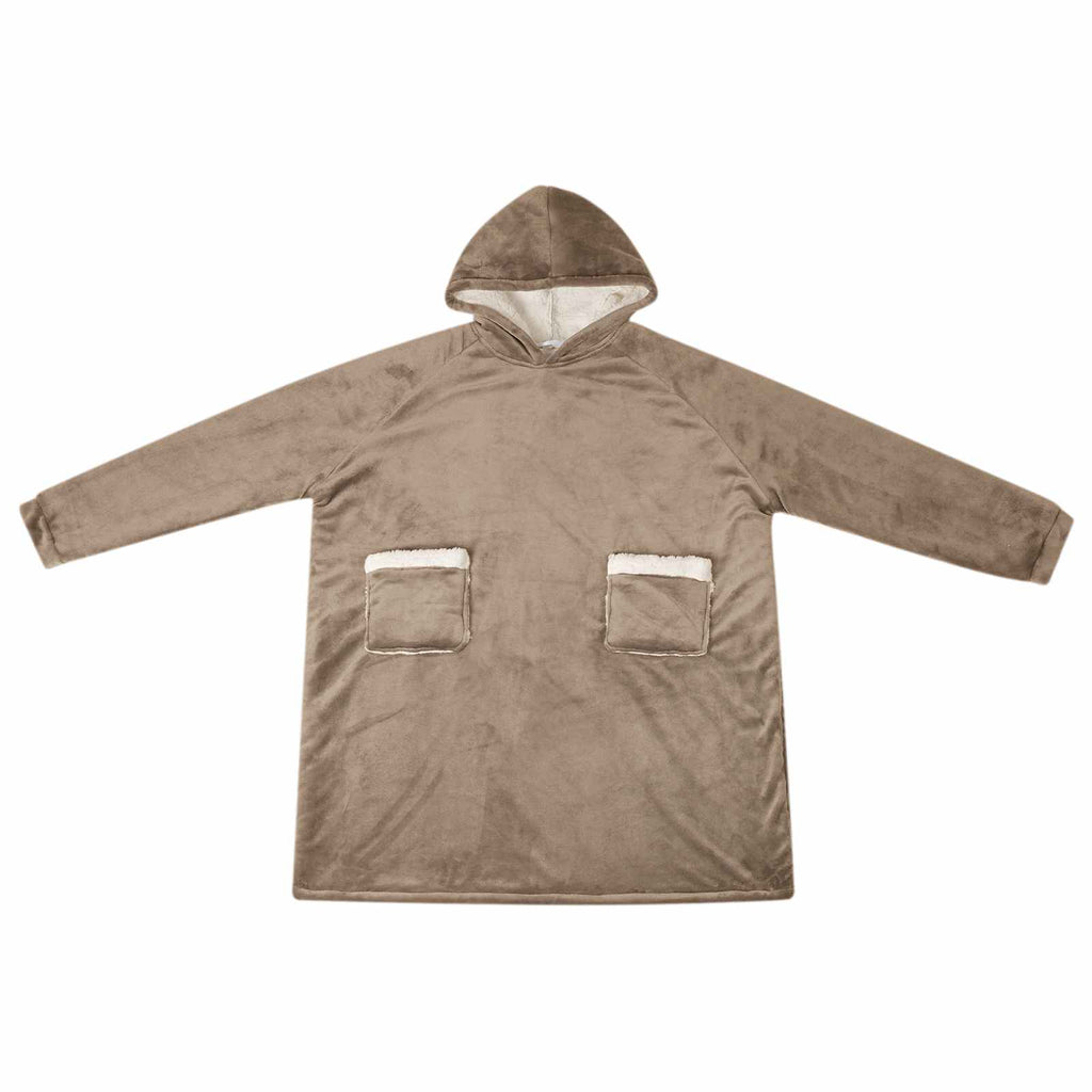 vidaXL Bluza-koc Camel M Fleece i Flanela