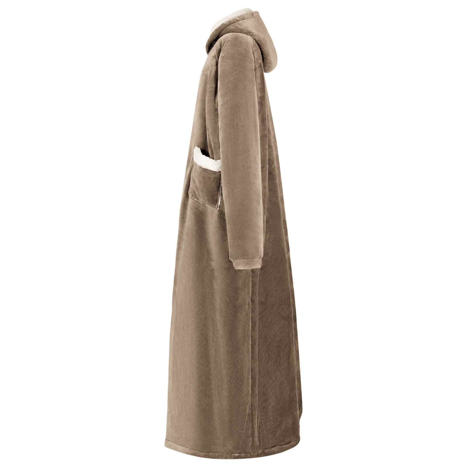 vidaXL Bluza-koc Camel M Fleece i Flanela