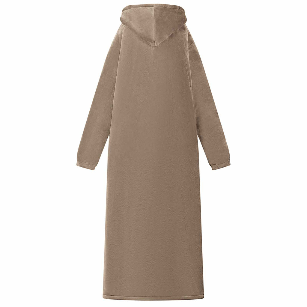 vidaXL Bluza-koc Camel L Fleece i Flanela