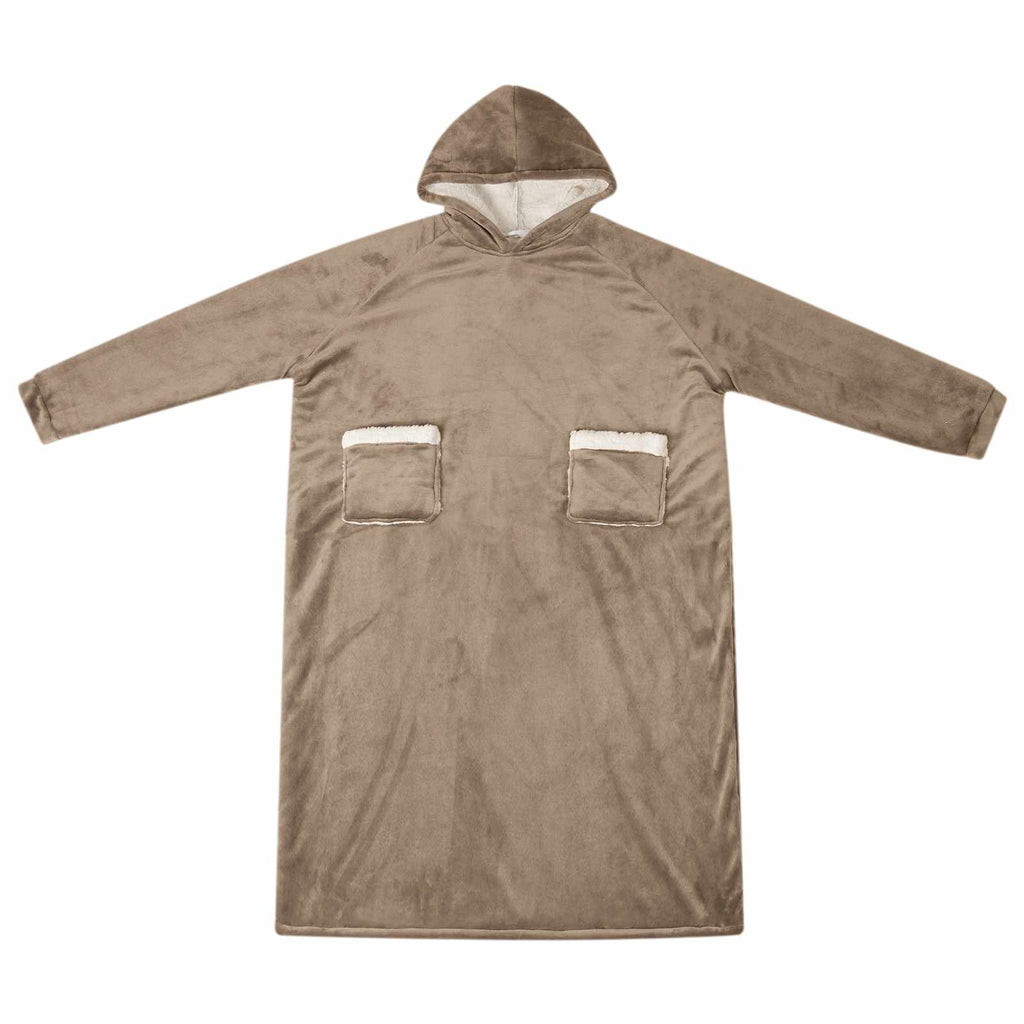 vidaXL Bluza-koc Camel L Fleece i Flanela