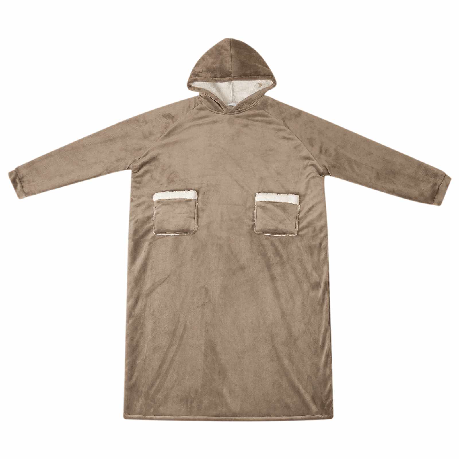 vidaXL Bluza-koc Camel L Fleece i Flanela