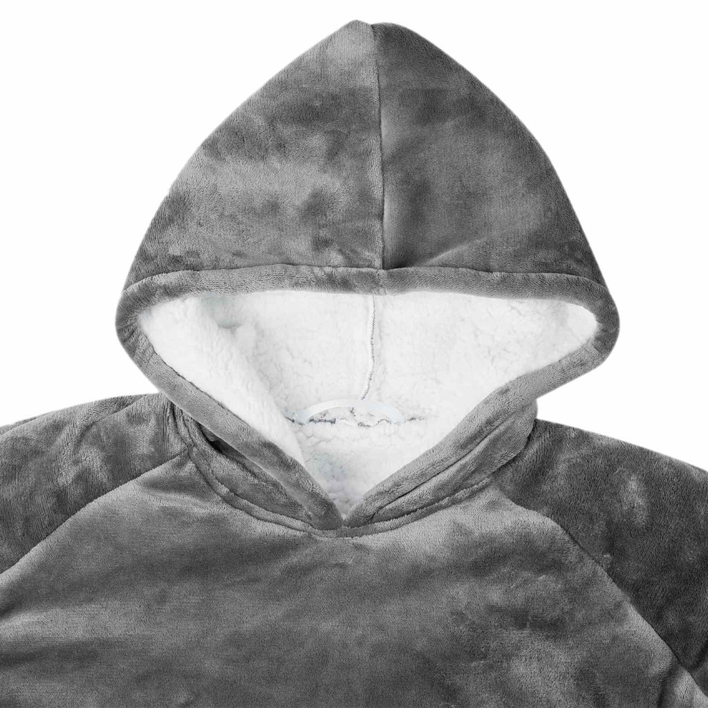 vidaXL Bluza-koc Ciemnoszary M Fleece i Flanela