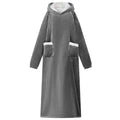 vidaXL Bluza-koc Ciemnoszary M Fleece i Flanela