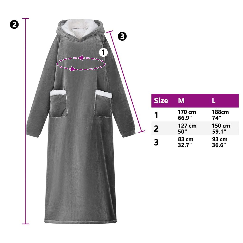 vidaXL Bluza-koc Ciemnoszary M Fleece i Flanela