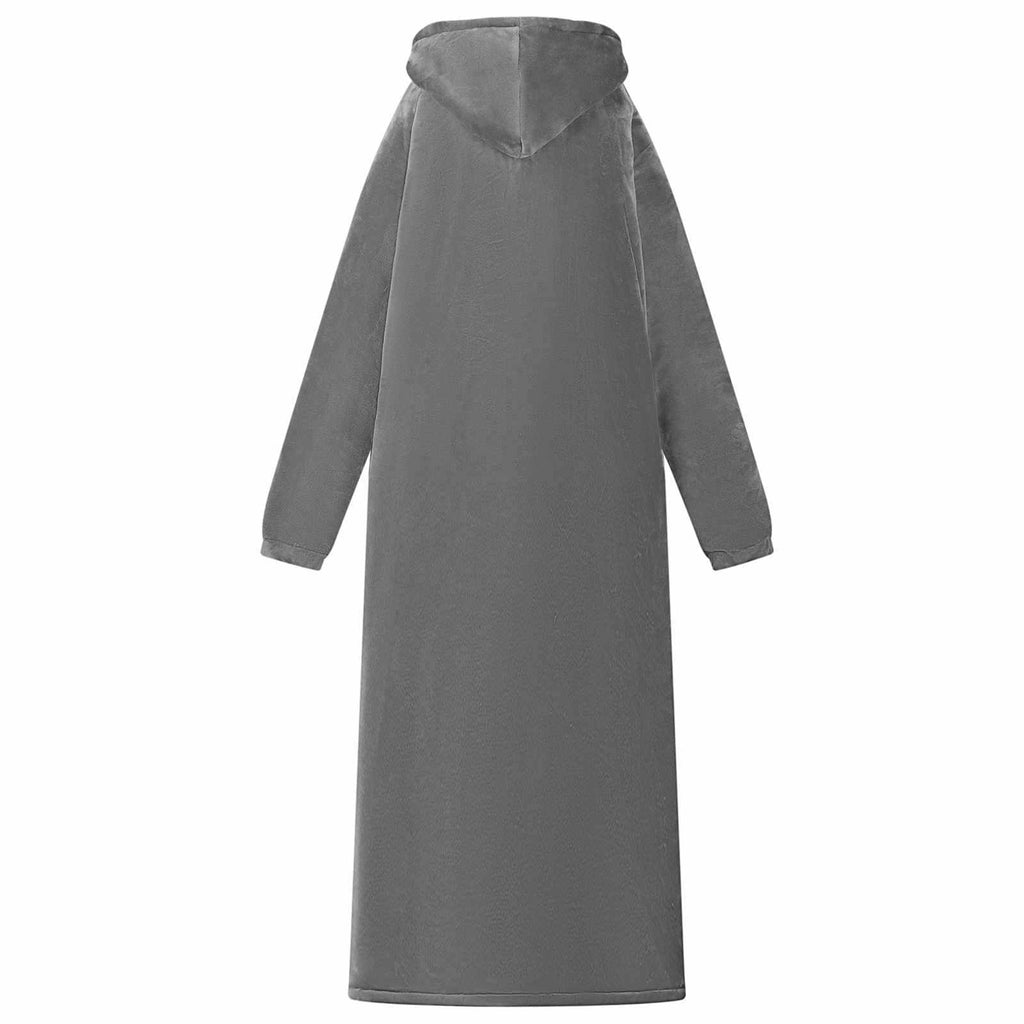 vidaXL Bluza-koc Ciemnoszary L Fleece i Flanela