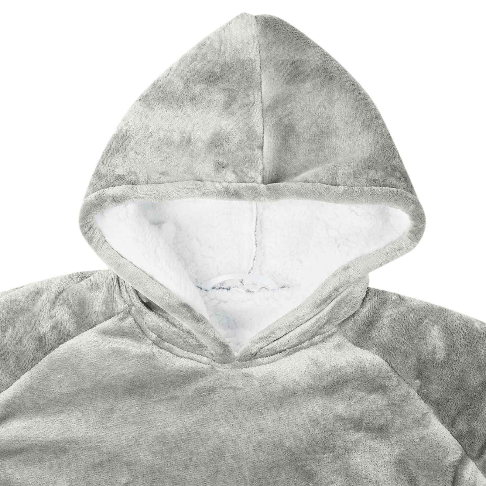 vidaXL Bluza-koc Szary M Fleece i Flanela