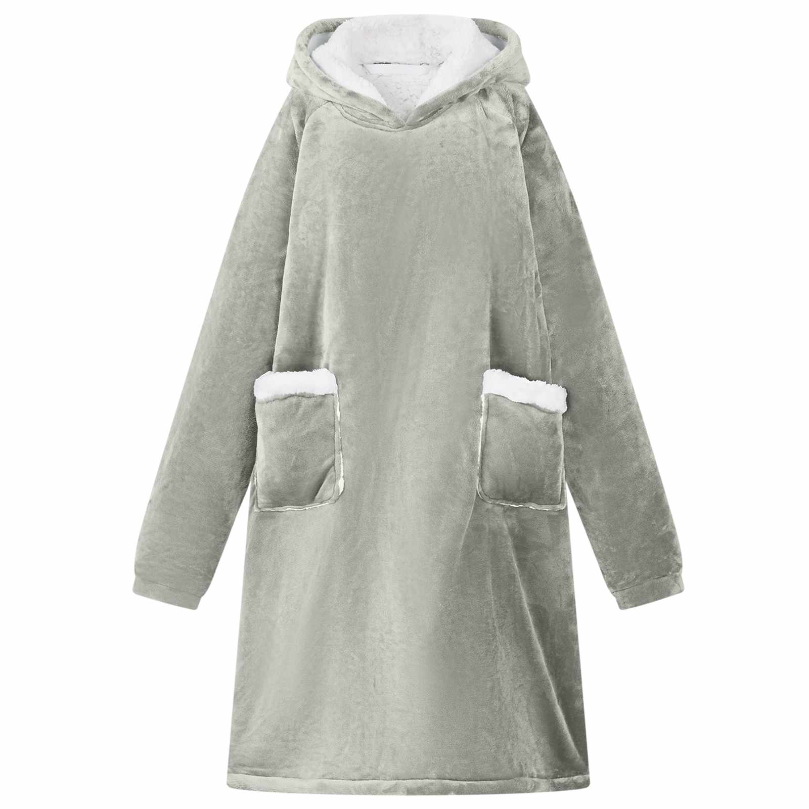 vidaXL Bluza-koc Szary M Fleece i Flanela