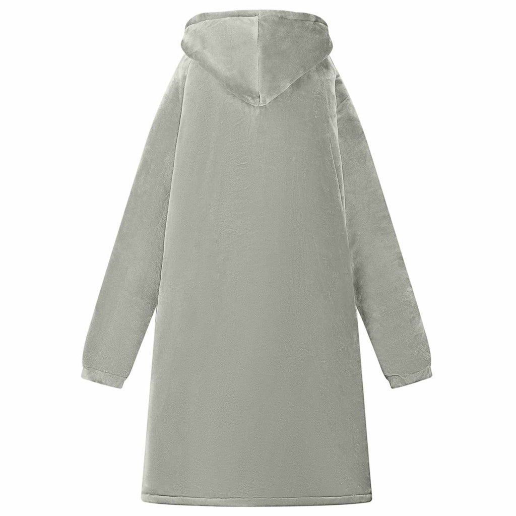 vidaXL Bluza-koc Szary M Fleece i Flanela